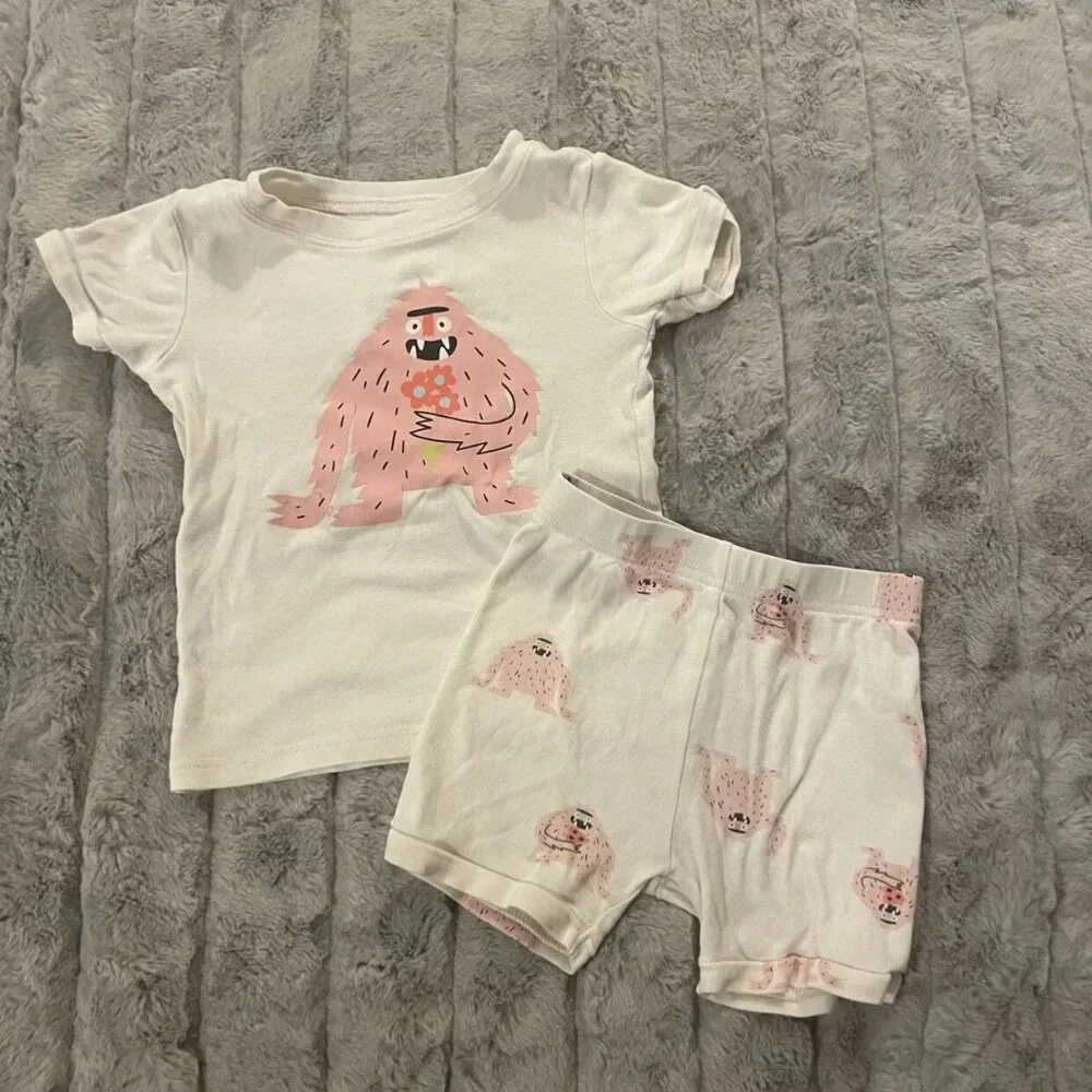 3T Old Navy Monster Pajamas 2 Piece Set, Shorts, Unisex